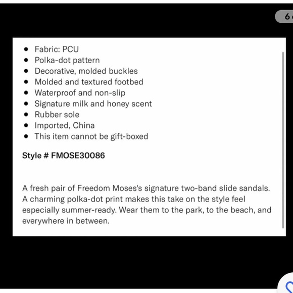 Freedom Moses Sandals in Black- 7/8, 8/9 - Picture 7 of 7